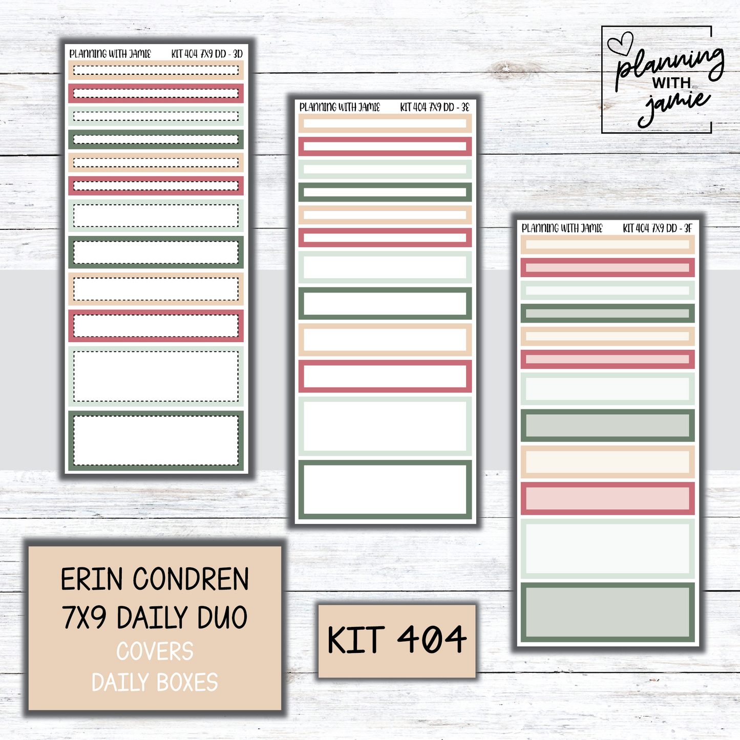 Kit 404 Erin Condren Daily Duo Sticker Kit