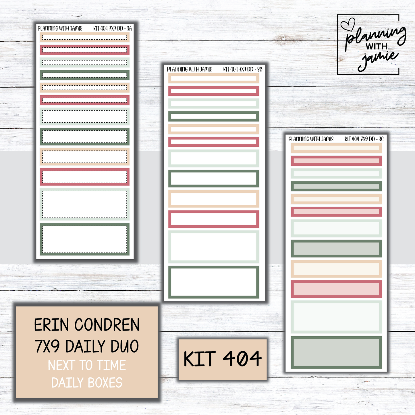 Kit 404 Erin Condren Daily Duo Sticker Kit