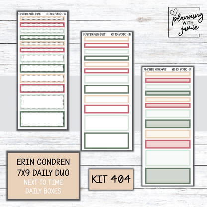 Kit 404 Erin Condren Daily Duo Sticker Kit