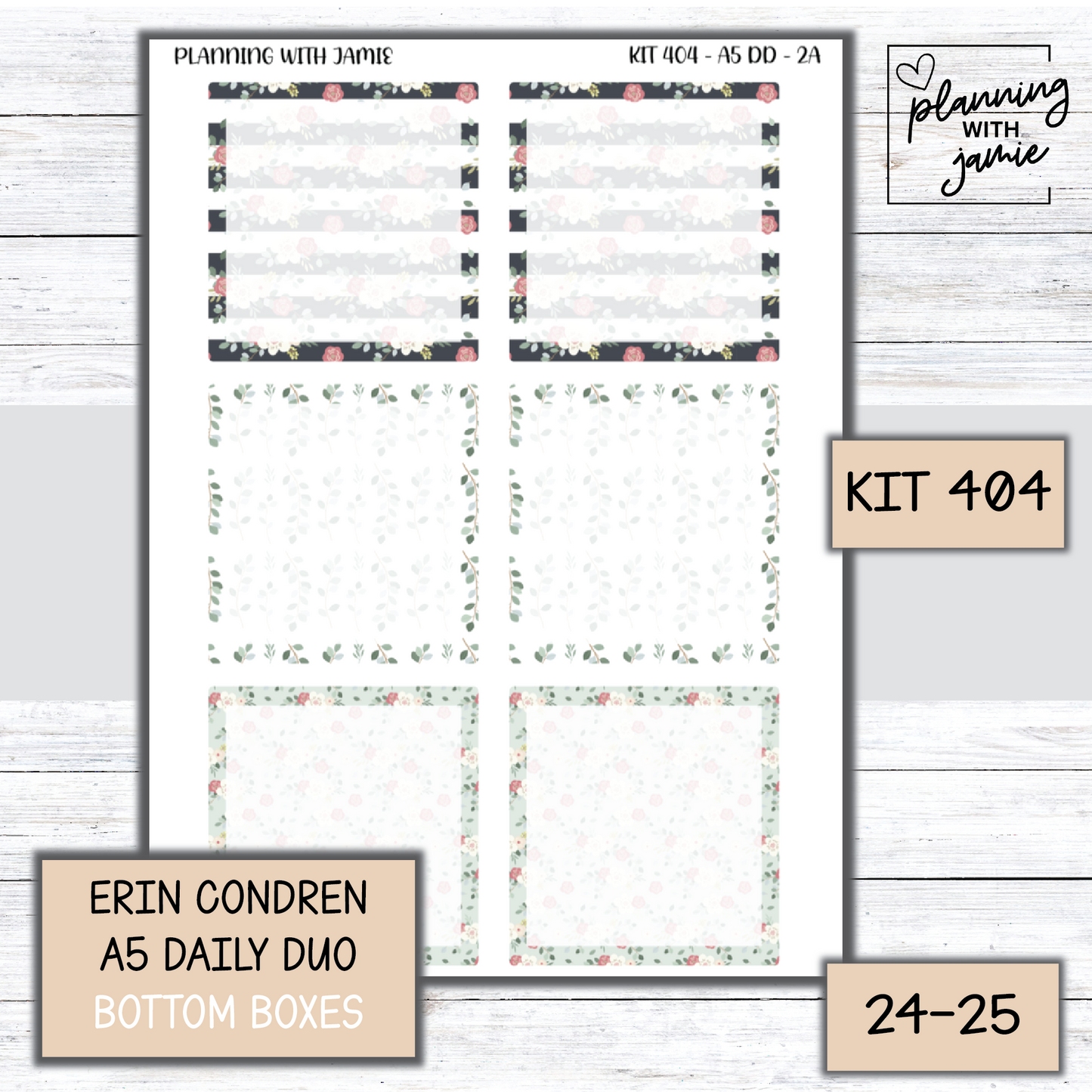 Kit 404 Erin Condren Daily Duo Sticker Kit