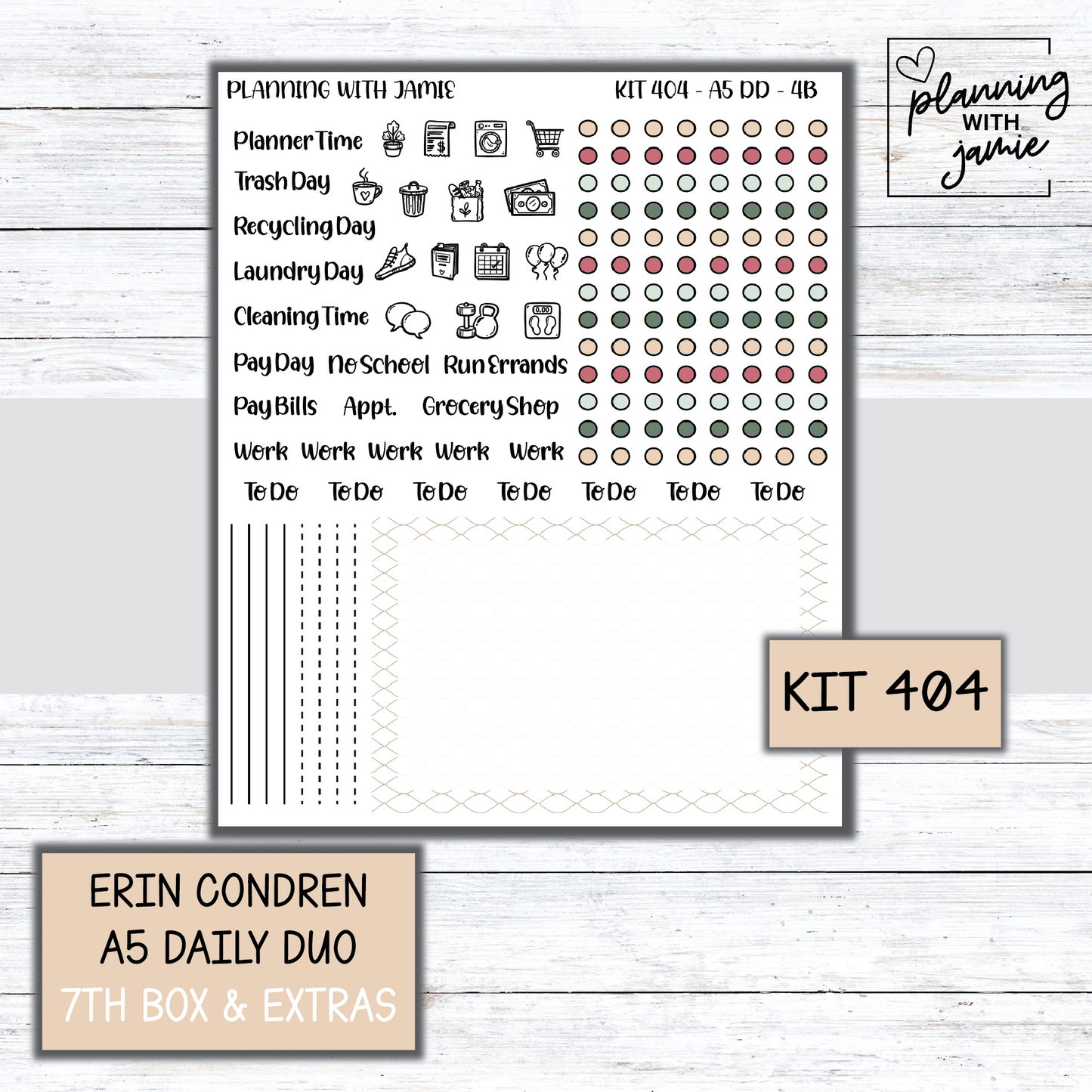 Kit 404 Erin Condren Daily Duo Sticker Kit