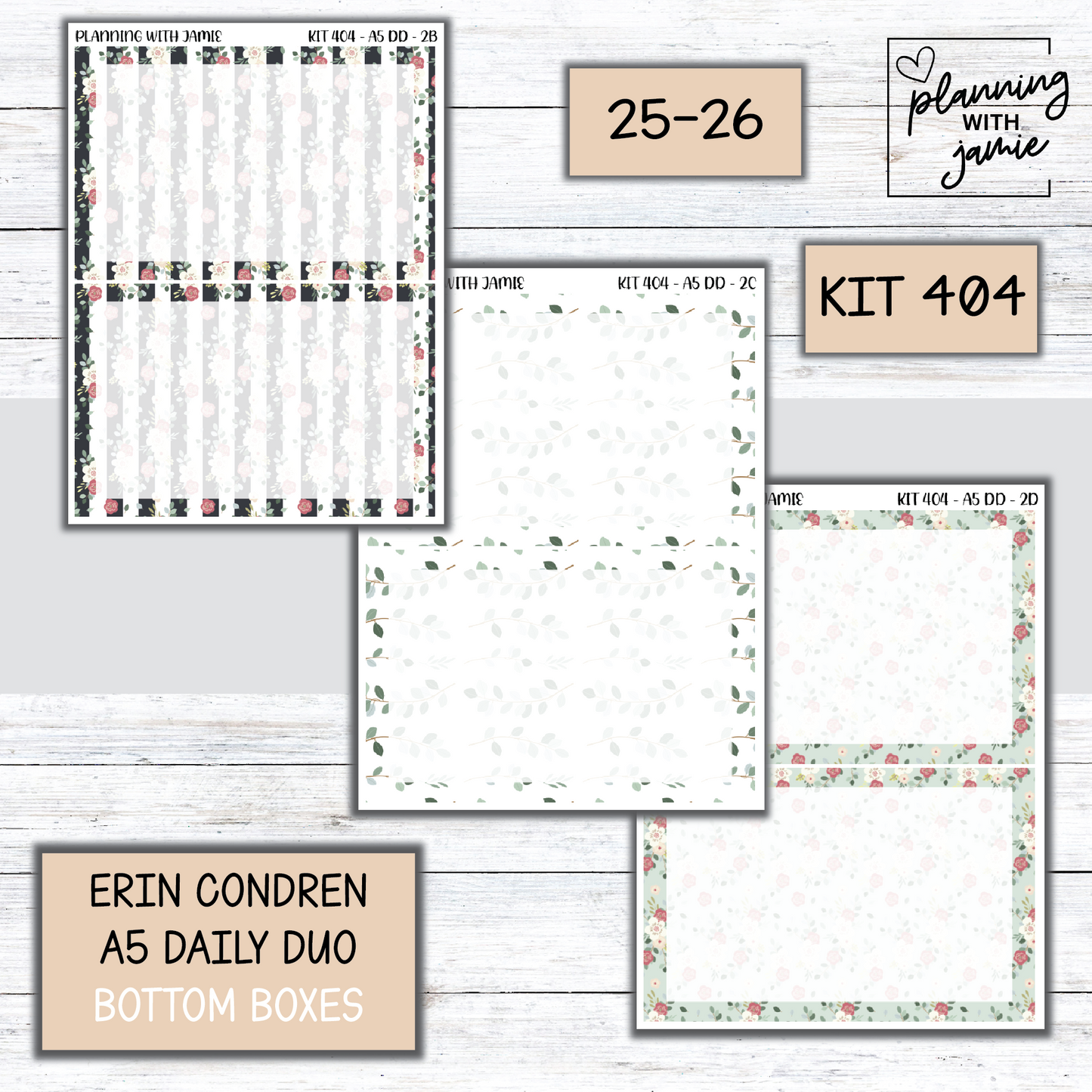Kit 404 Erin Condren Daily Duo Sticker Kit