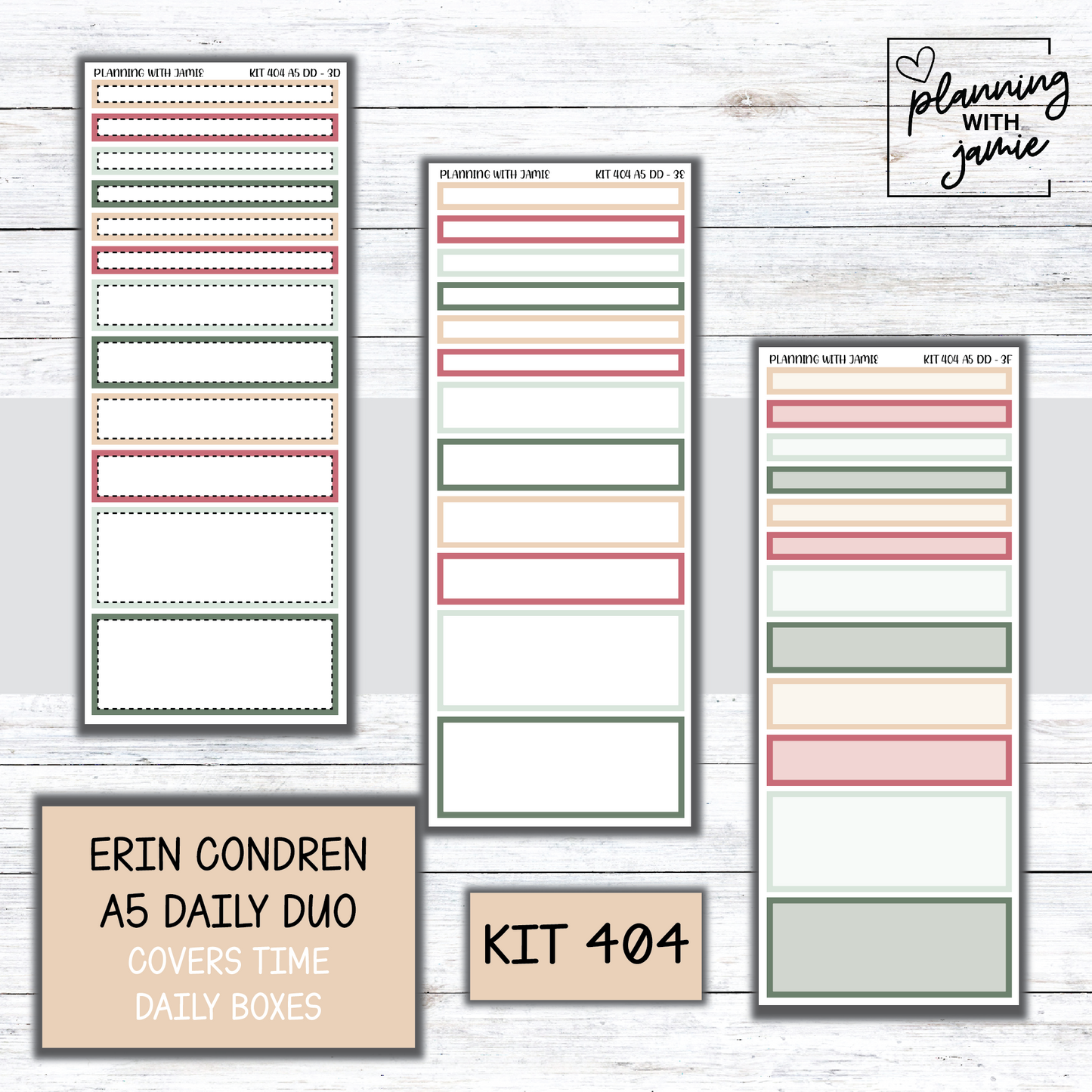 Kit 404 Erin Condren Daily Duo Sticker Kit