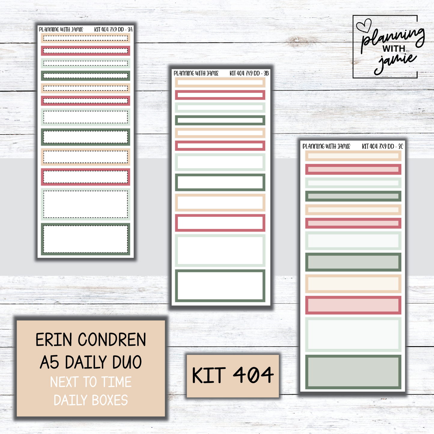 Kit 404 Erin Condren Daily Duo Sticker Kit
