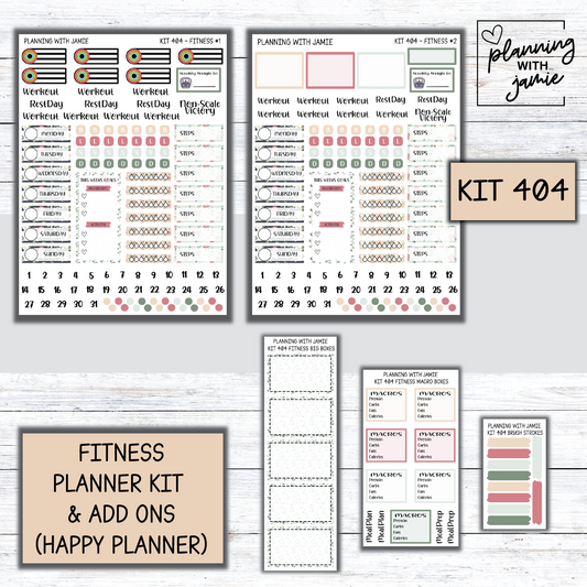 Kit 404 Weekly Fitness Sticker Kit