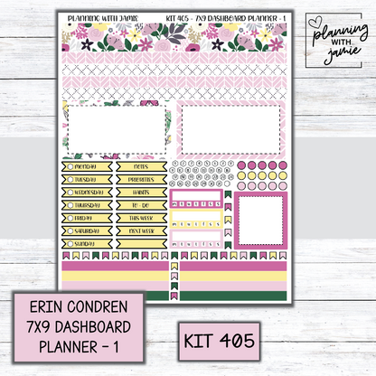Kit 405 Erin Condren Dashboard Planner Sticker Kit
