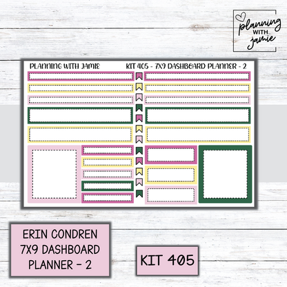 Kit 405 Erin Condren Dashboard Planner Sticker Kit
