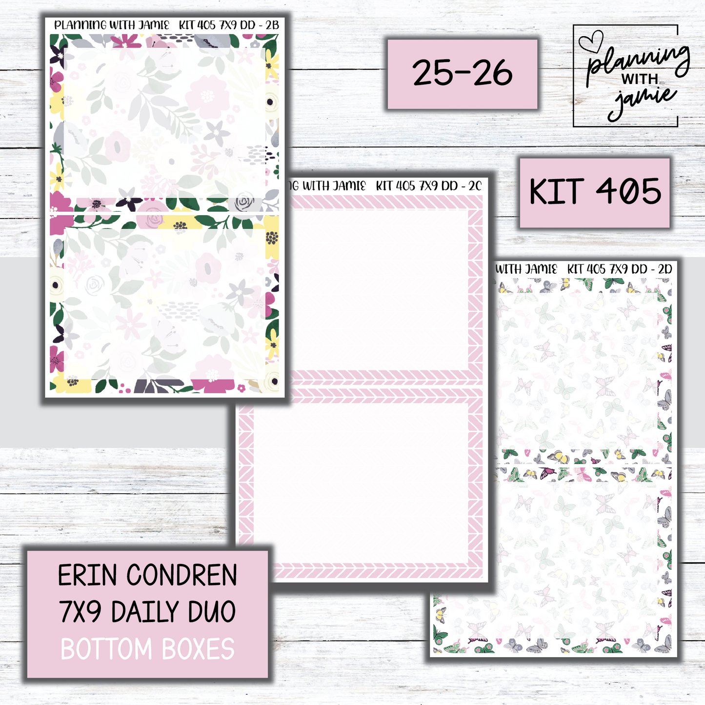 Kit 405 Erin Condren Daily Duo Sticker Kit