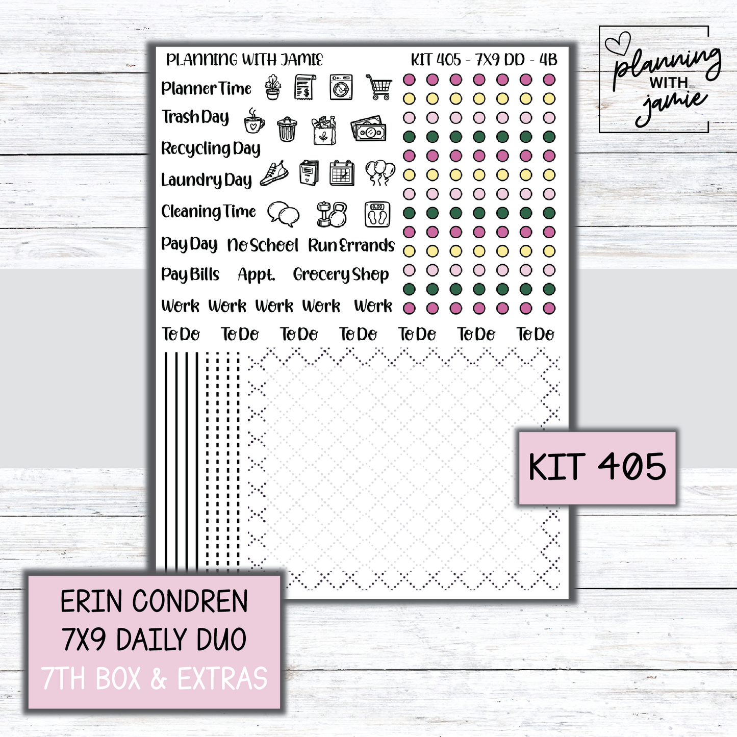 Kit 405 Erin Condren Daily Duo Sticker Kit