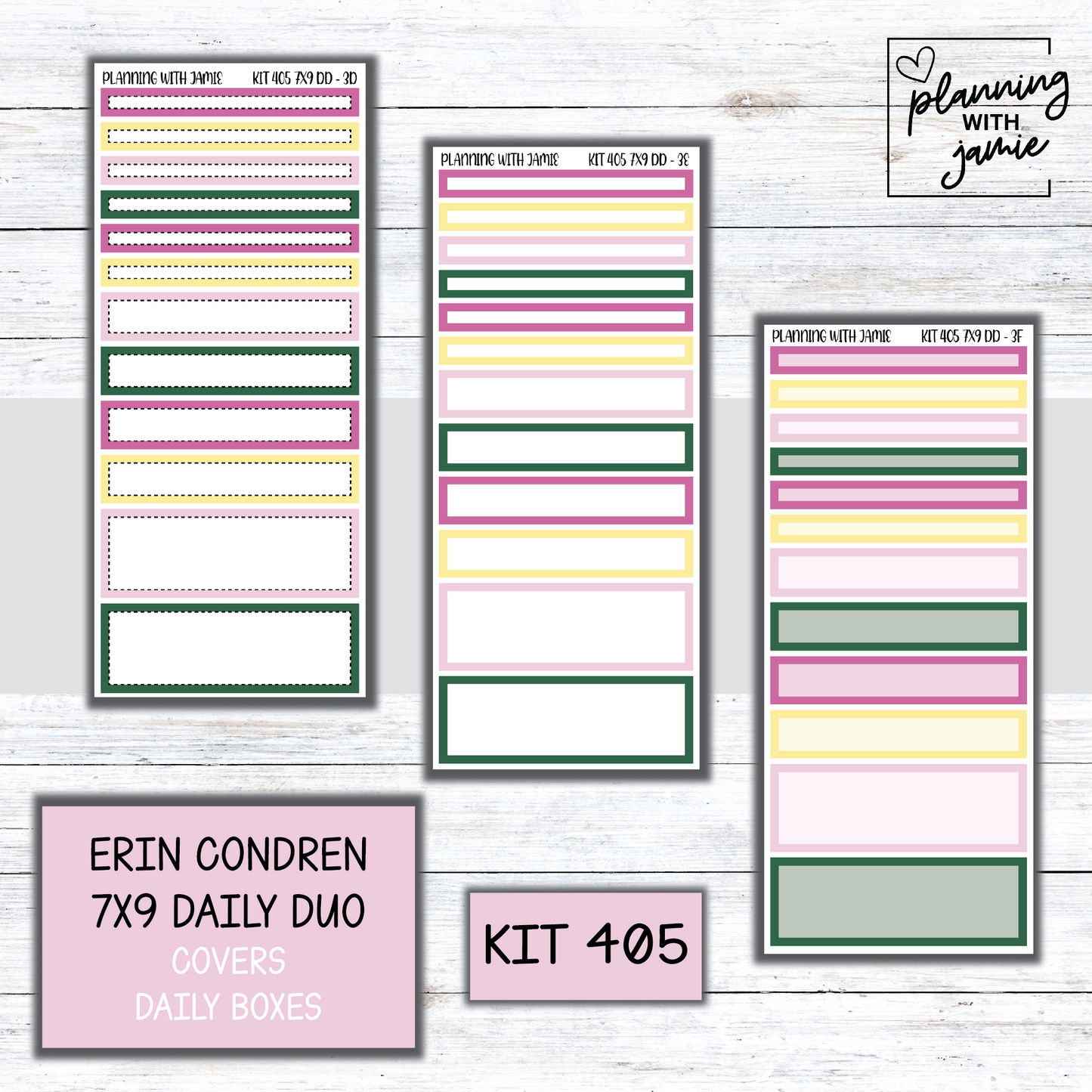 Kit 405 Erin Condren Daily Duo Sticker Kit