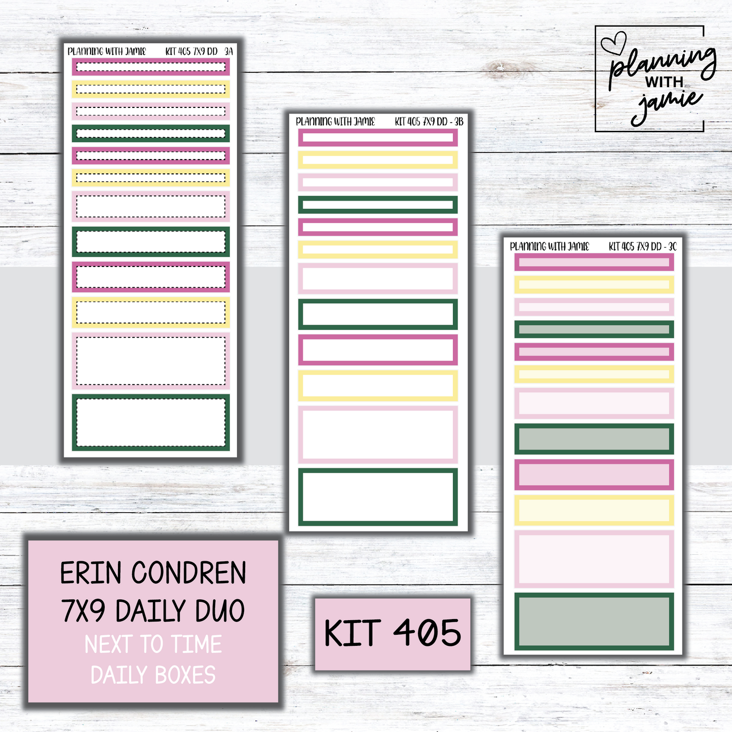 Kit 405 Erin Condren Daily Duo Sticker Kit