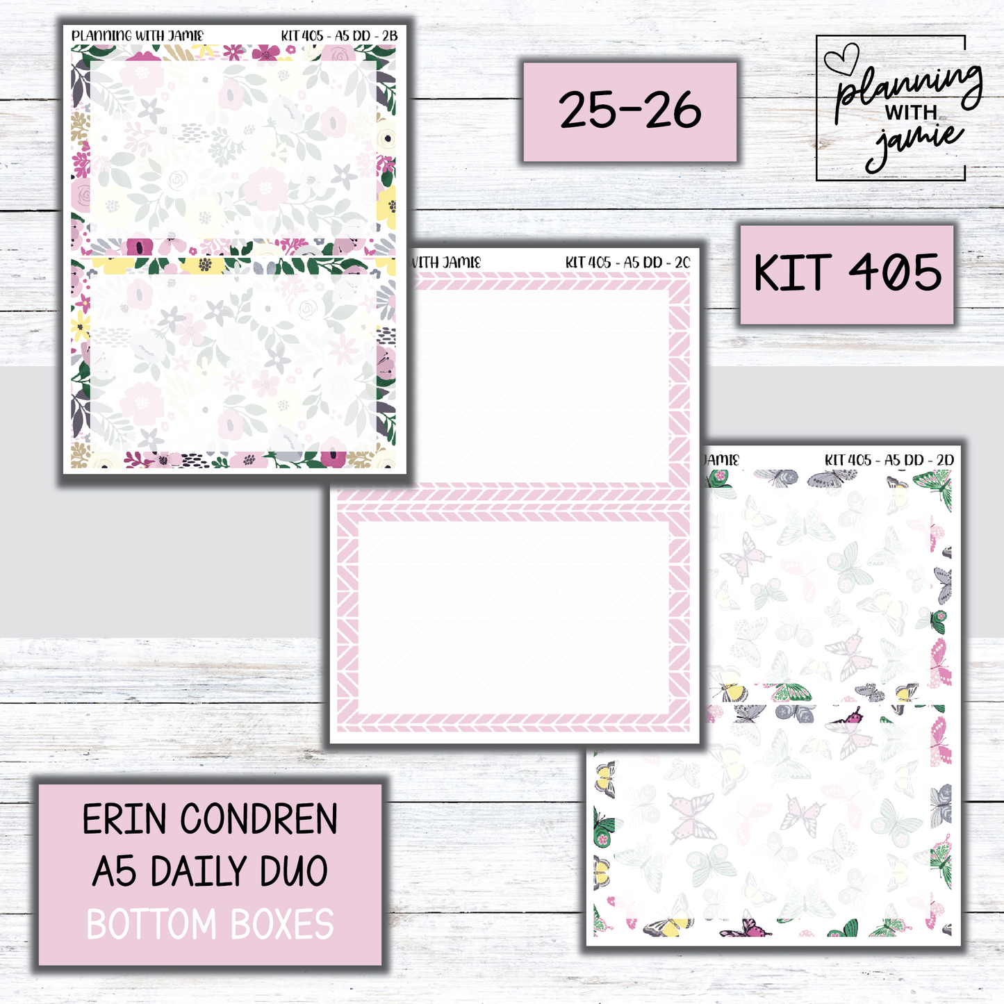 Kit 405 Erin Condren Daily Duo Sticker Kit