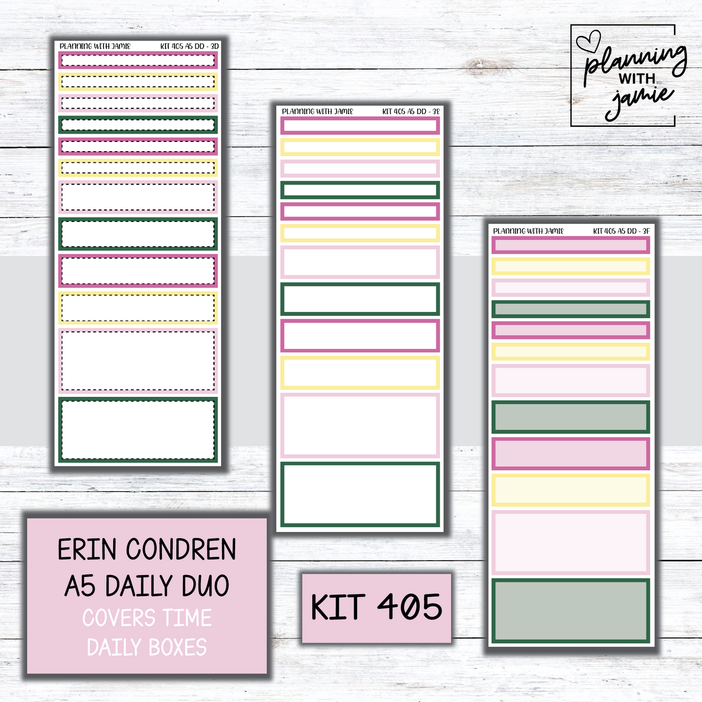 Kit 405 Erin Condren Daily Duo Sticker Kit