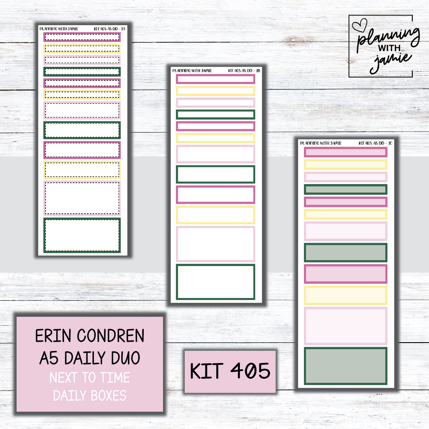 Kit 405 Erin Condren Daily Duo Sticker Kit