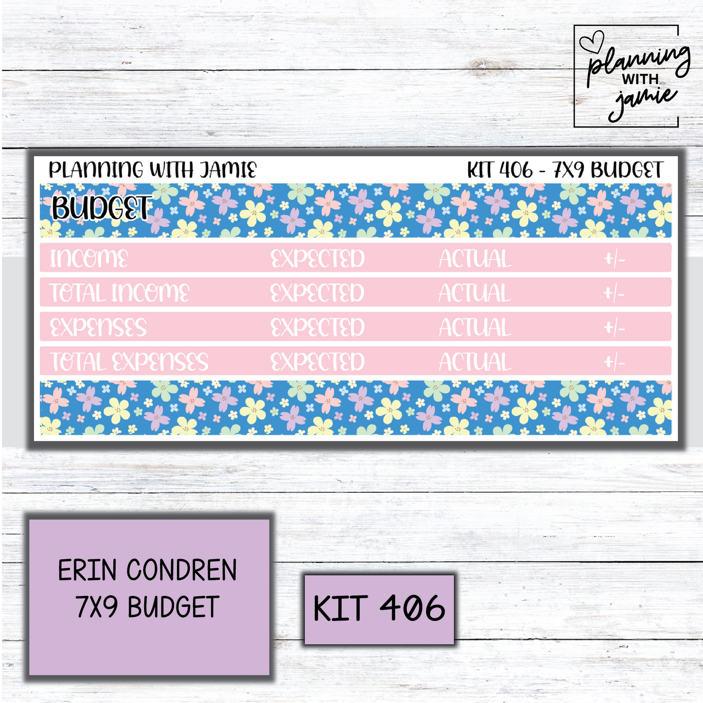 Kit 406 7x9 Budget Sticker Kit