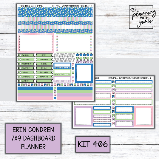 Kit 406 Erin Condren Dashboard Planner Sticker Kit