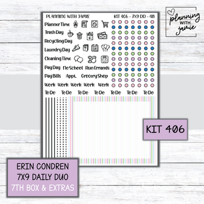 Kit 406 Erin Condren Daily Duo Sticker Kit