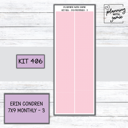 KIT 406 Erin Condren 7X9 OR A5 Monthly Kit