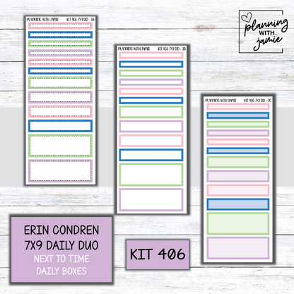 Kit 406 Erin Condren Daily Duo Sticker Kit