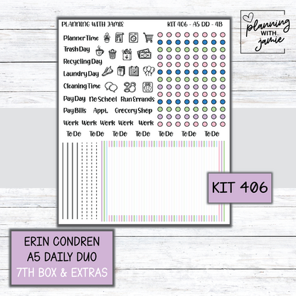 Kit 406 Erin Condren Daily Duo Sticker Kit