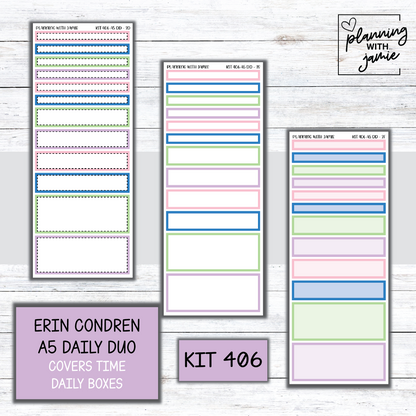 Kit 406 Erin Condren Daily Duo Sticker Kit