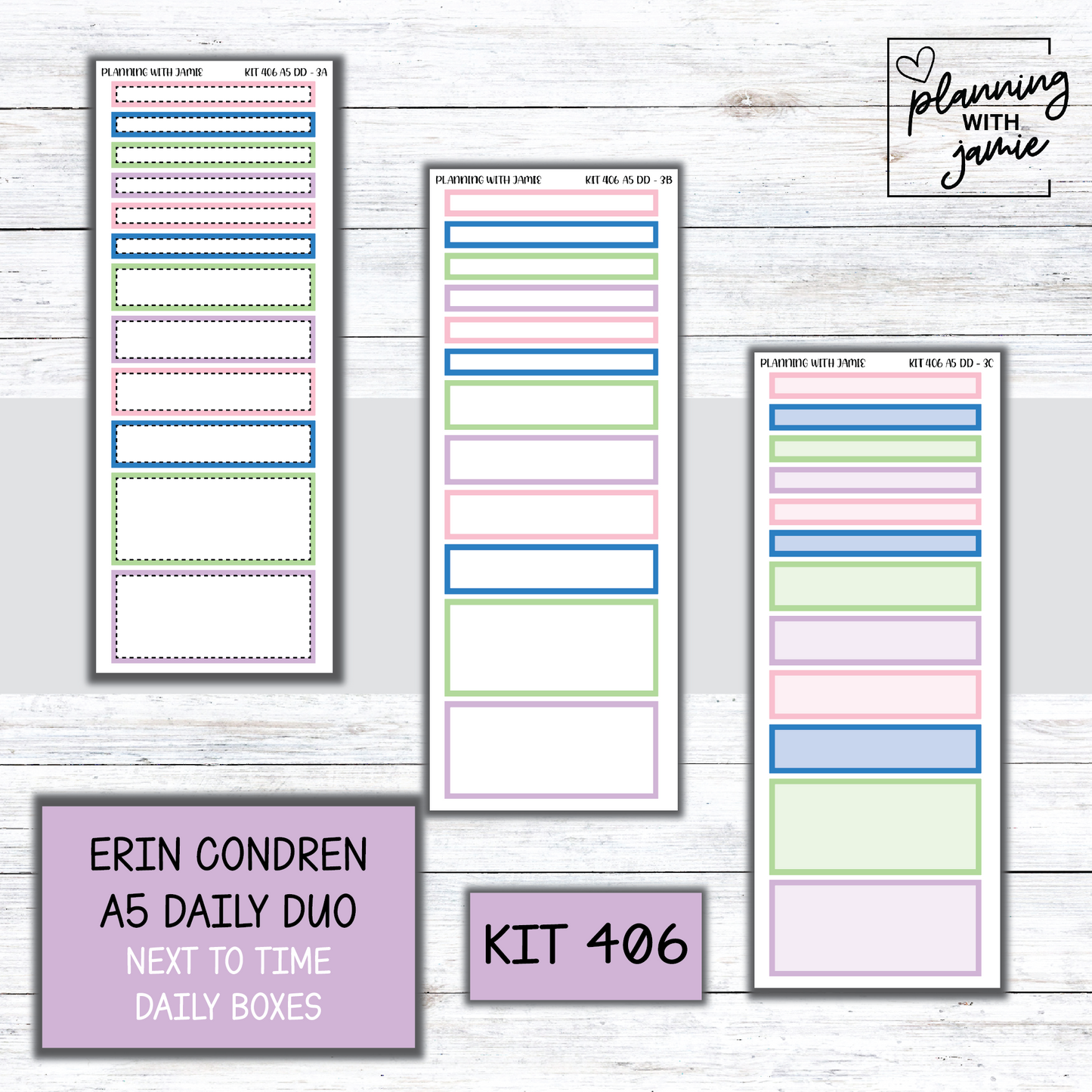 Kit 406 Erin Condren Daily Duo Sticker Kit