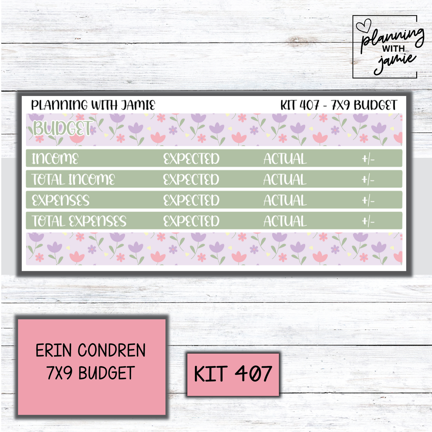 Kit 407 7x9 Budget Sticker Kit
