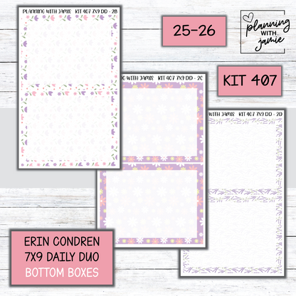 Kit 407 Erin Condren Daily Duo Sticker Kit