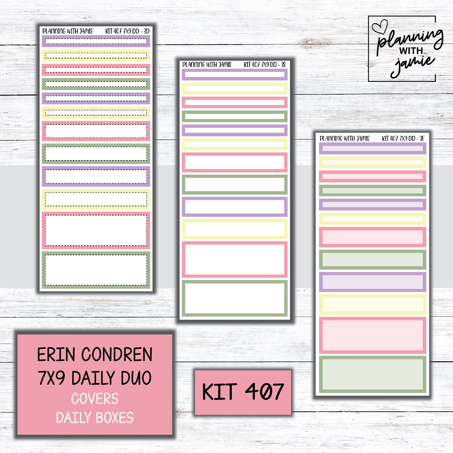 Kit 407 Erin Condren Daily Duo Sticker Kit
