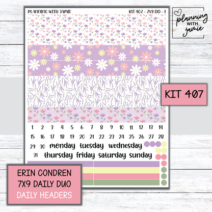 Kit 407 Erin Condren Daily Duo Sticker Kit