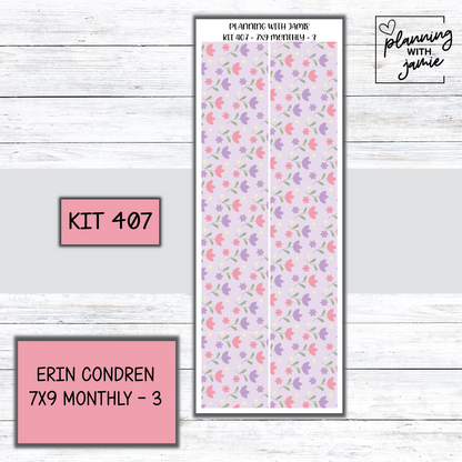 KIT 407 Erin Condren 7X9 OR A5 Monthly Kit