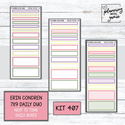 Kit 407 Erin Condren Daily Duo Sticker Kit