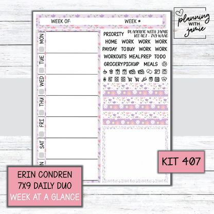 Kit 407 Week At A Glance Sticker