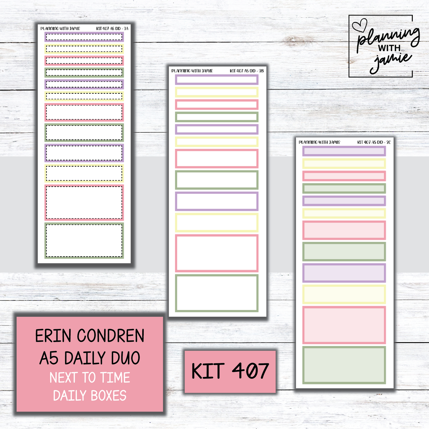 Kit 407 Erin Condren Daily Duo Sticker Kit