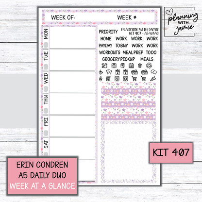 Kit 407 Week At A Glance Sticker