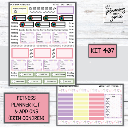 Kit 407 Weekly Fitness Sticker Kit