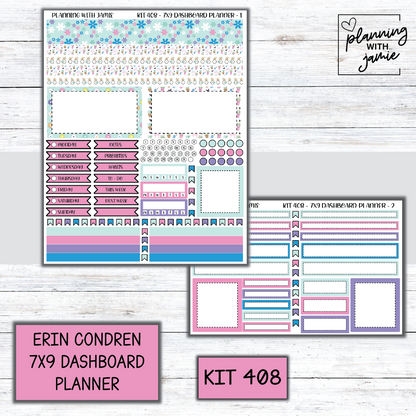 Kit 408 Erin Condren Dashboard Planner Sticker Kit