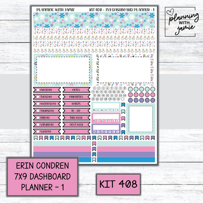 Kit 408 Erin Condren Dashboard Planner Sticker Kit