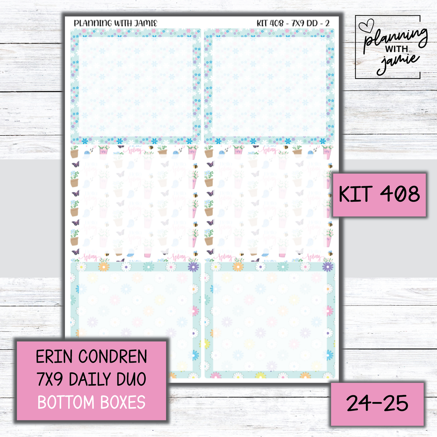 Kit 408 Erin Condren Daily Duo Sticker Kit