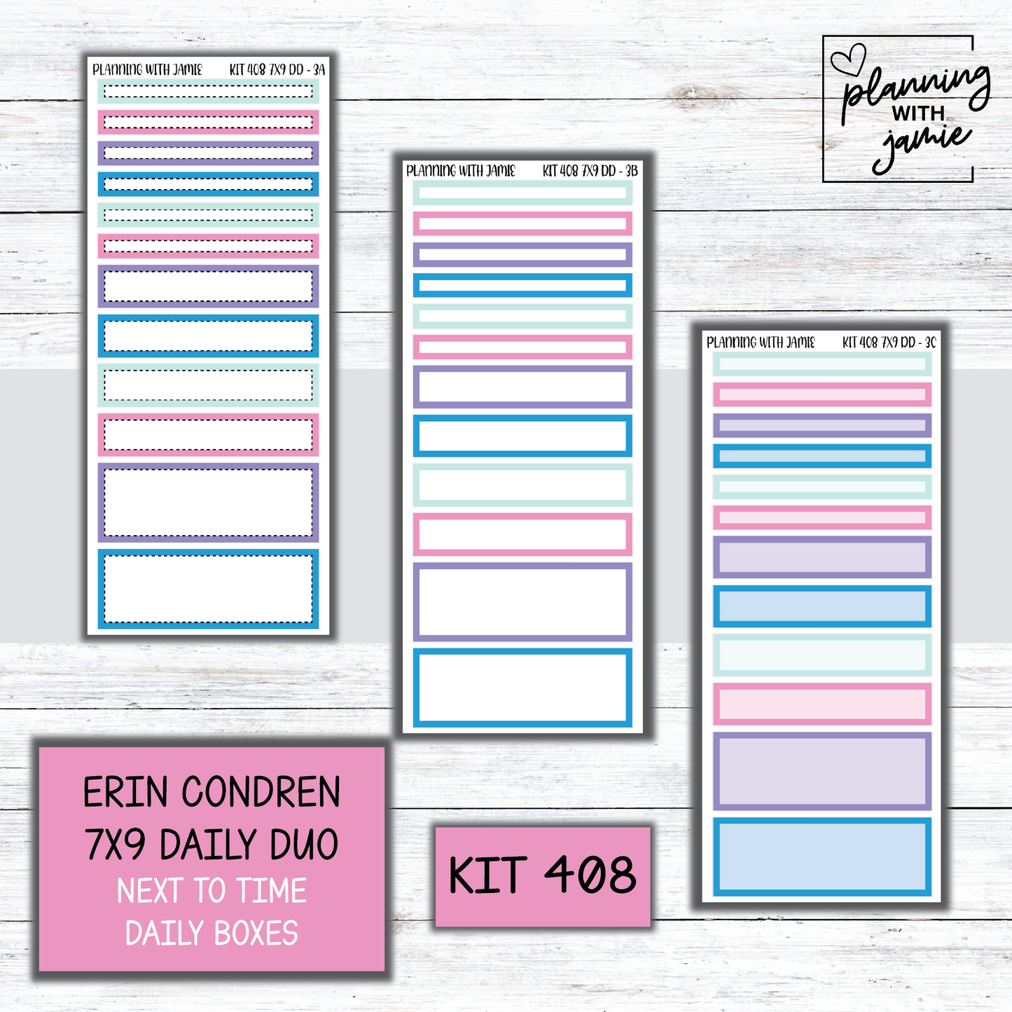 Kit 408 Erin Condren Daily Duo Sticker Kit