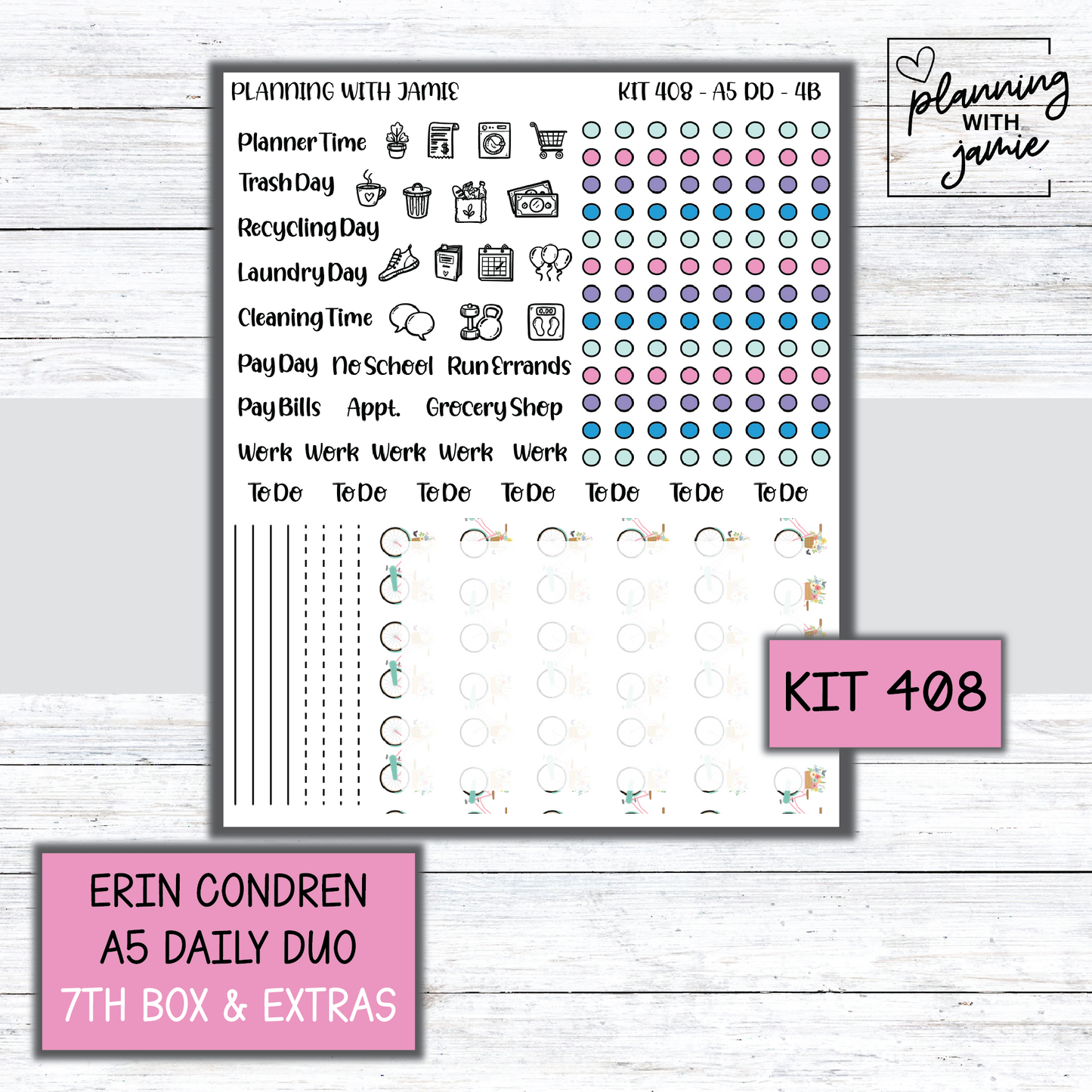 Kit 408 Erin Condren Daily Duo Sticker Kit