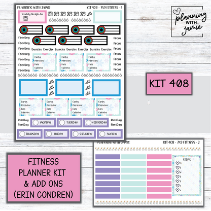 Kit 408 Weekly Fitness Sticker Kit