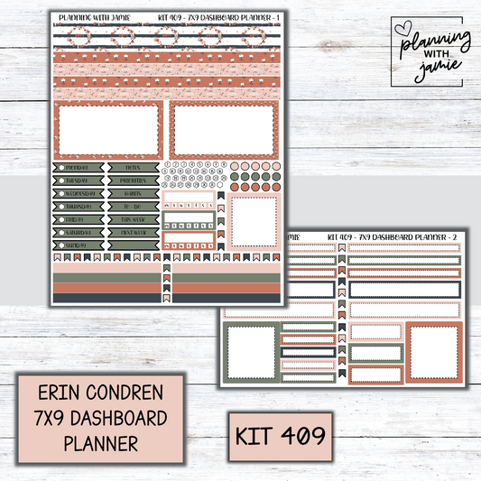 Kit 409 Erin Condren Dashboard Planner Sticker Kit