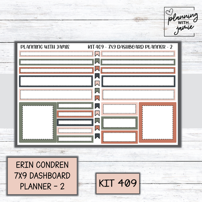 Kit 409 Erin Condren Dashboard Planner Sticker Kit