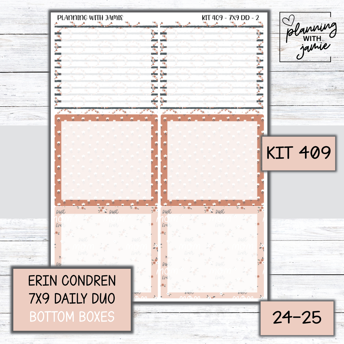 Kit 409 Erin Condren Daily Duo Sticker Kit