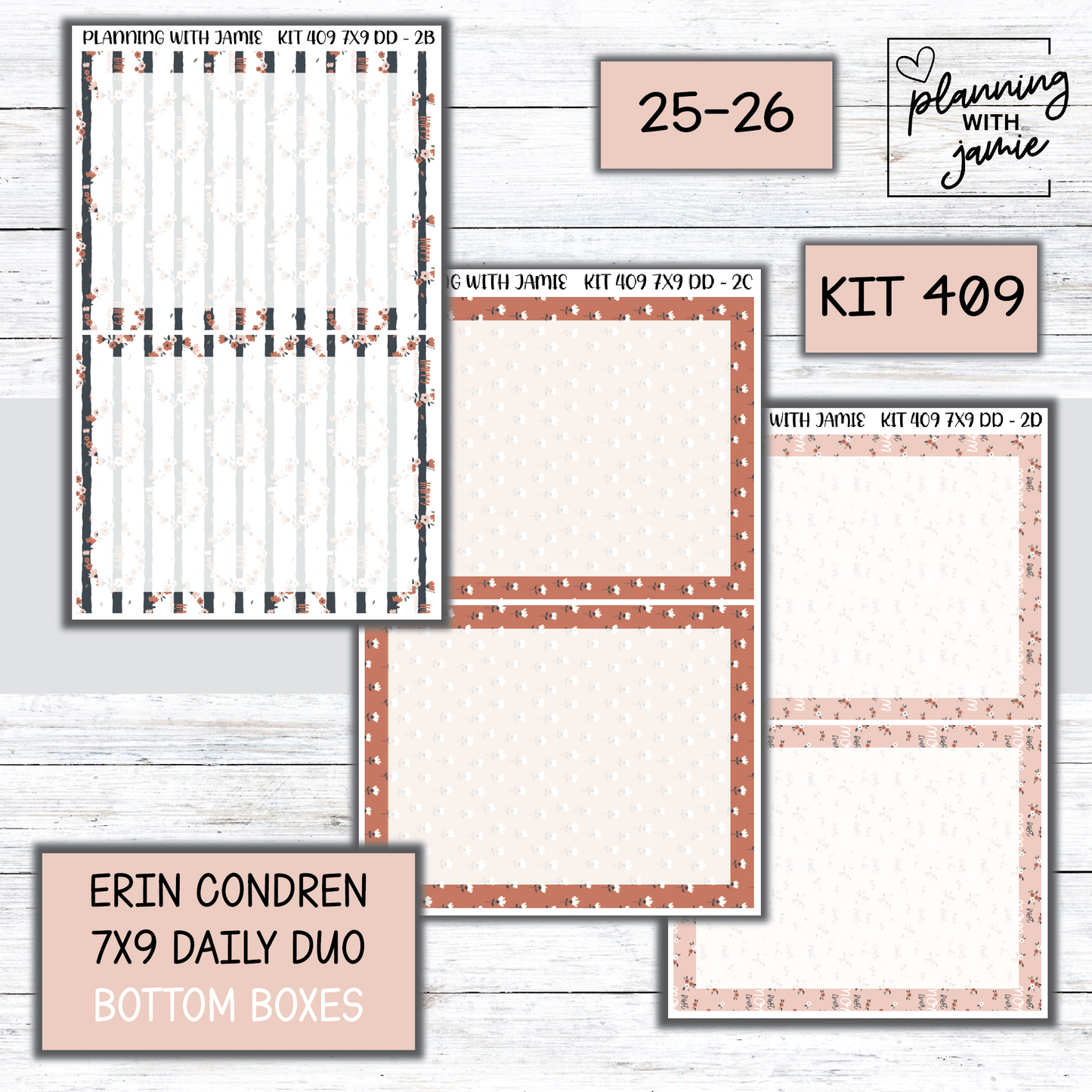 Kit 409 Erin Condren Daily Duo Sticker Kit