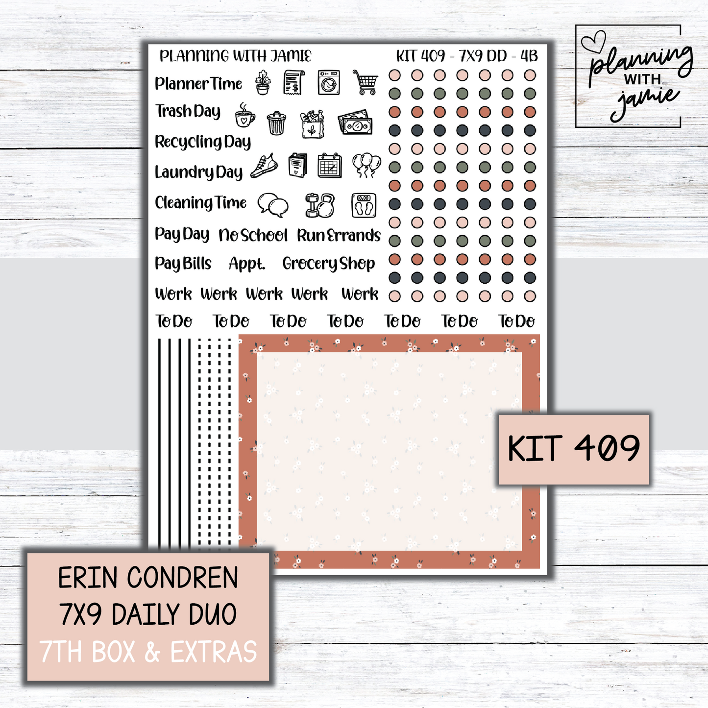 Kit 409 Erin Condren Daily Duo Sticker Kit