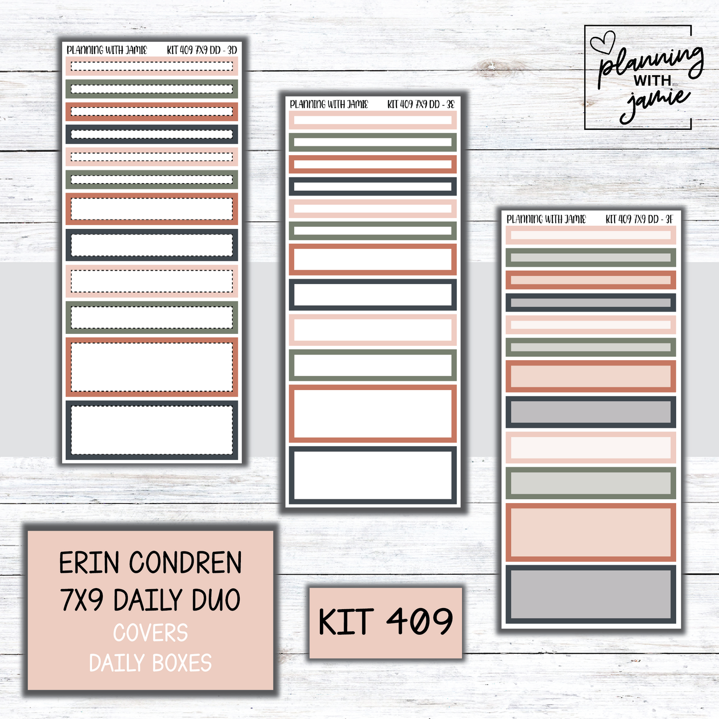 Kit 409 Erin Condren Daily Duo Sticker Kit