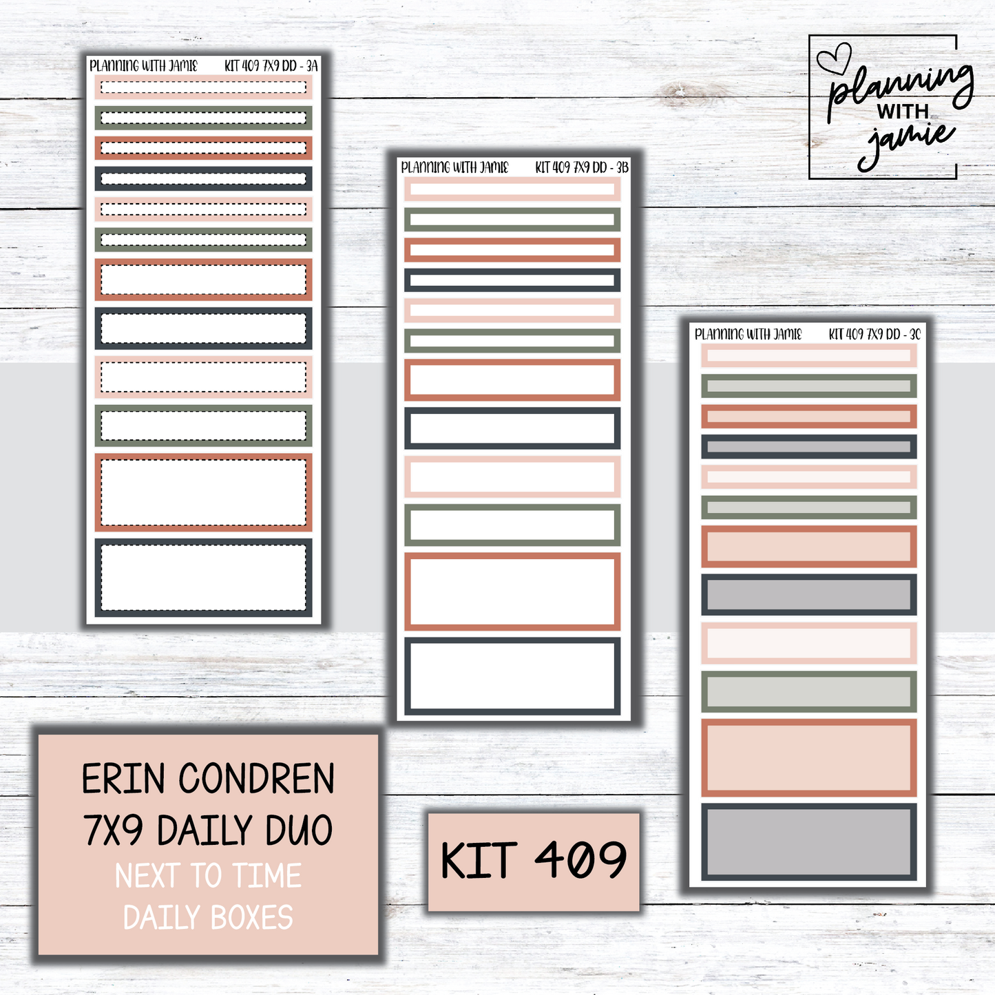 Kit 409 Erin Condren Daily Duo Sticker Kit
