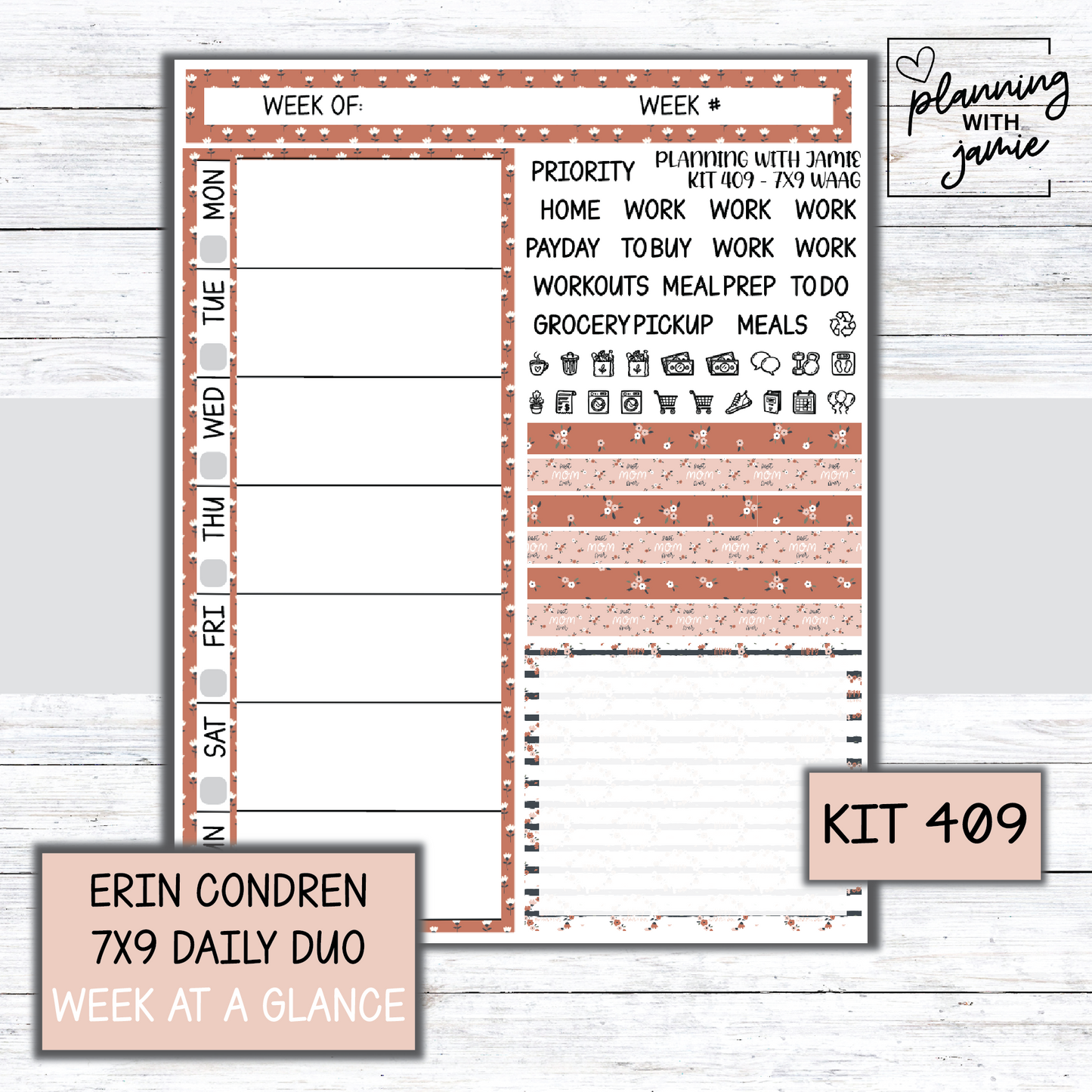 Kit 409 Week At A Glance Sticker